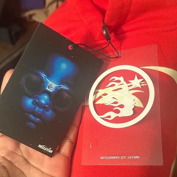 Hellstar Warm Up Sport Hoodie Red - Picture 3 of 4